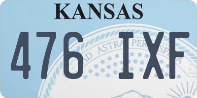 KS license plate 476IXF