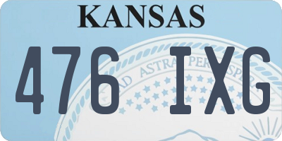 KS license plate 476IXG