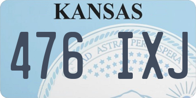 KS license plate 476IXJ