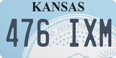 KS license plate 476IXM