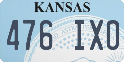 KS license plate 476IXO