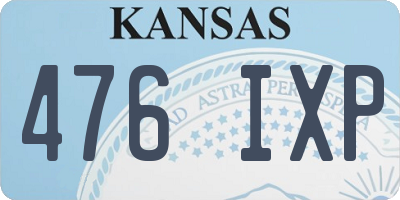KS license plate 476IXP
