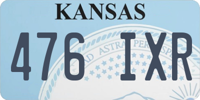KS license plate 476IXR