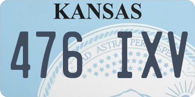 KS license plate 476IXV