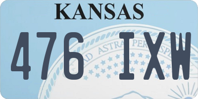 KS license plate 476IXW
