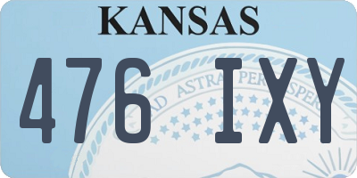 KS license plate 476IXY