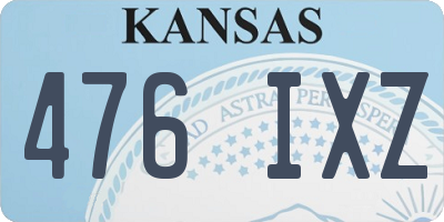 KS license plate 476IXZ