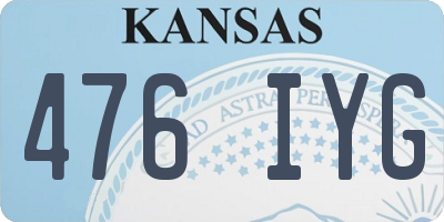 KS license plate 476IYG