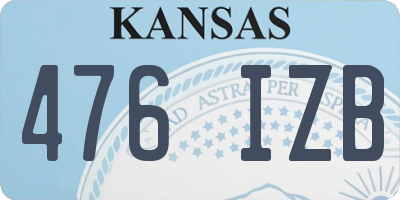 KS license plate 476IZB