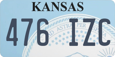 KS license plate 476IZC