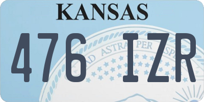 KS license plate 476IZR