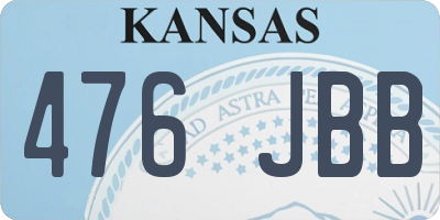 KS license plate 476JBB