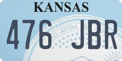 KS license plate 476JBR