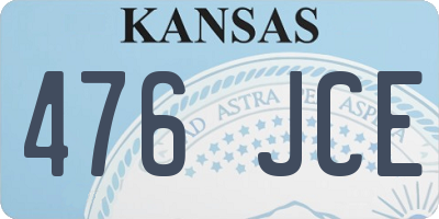 KS license plate 476JCE