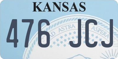KS license plate 476JCJ