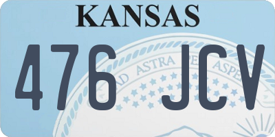 KS license plate 476JCV