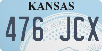 KS license plate 476JCX
