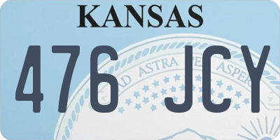 KS license plate 476JCY