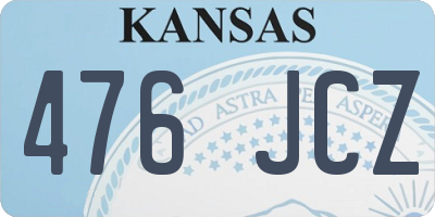 KS license plate 476JCZ