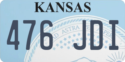 KS license plate 476JDI