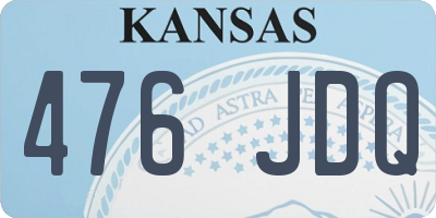KS license plate 476JDQ