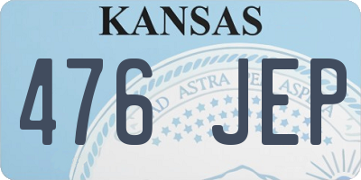 KS license plate 476JEP