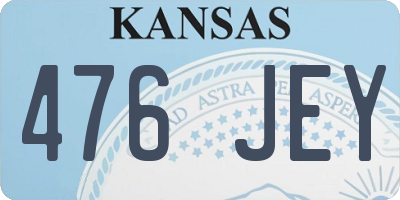 KS license plate 476JEY