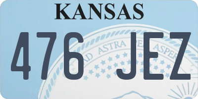 KS license plate 476JEZ