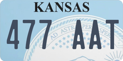 KS license plate 477AAT