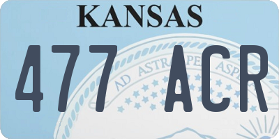 KS license plate 477ACR
