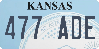 KS license plate 477ADE