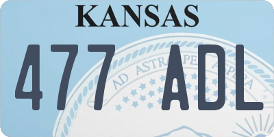 KS license plate 477ADL