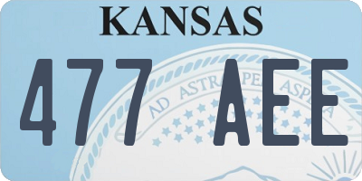 KS license plate 477AEE