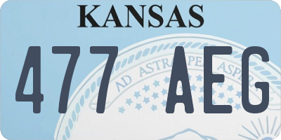 KS license plate 477AEG