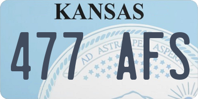 KS license plate 477AFS