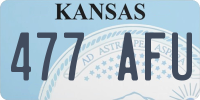 KS license plate 477AFU