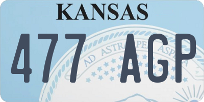 KS license plate 477AGP