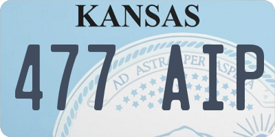 KS license plate 477AIP