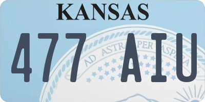 KS license plate 477AIU