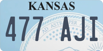 KS license plate 477AJI