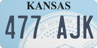 KS license plate 477AJK