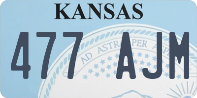 KS license plate 477AJM