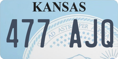 KS license plate 477AJQ