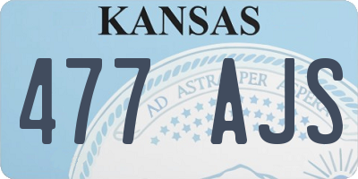 KS license plate 477AJS