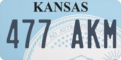 KS license plate 477AKM
