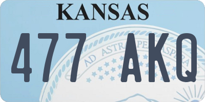 KS license plate 477AKQ