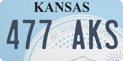 KS license plate 477AKS