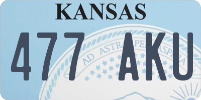 KS license plate 477AKU