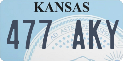 KS license plate 477AKY