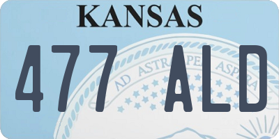 KS license plate 477ALD